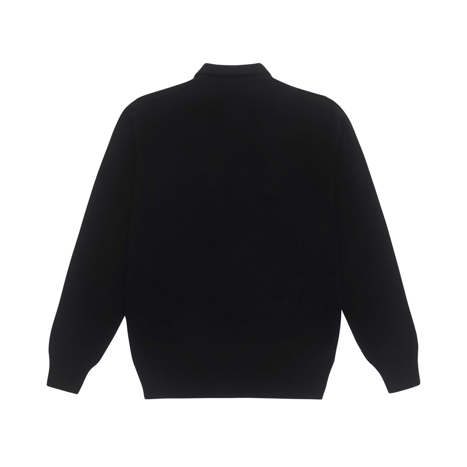 Midnight Blue Pure Cashmere Long Sleeve Polo