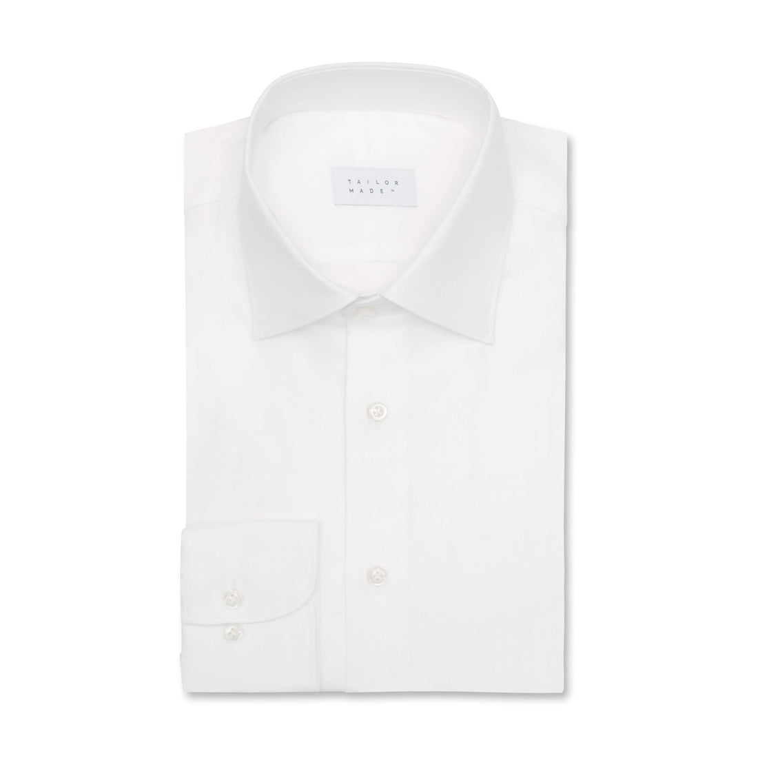 White Twill Classic Collar Shirt