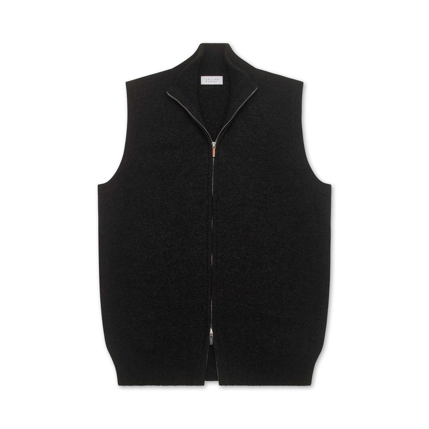 Charcoal Wool & Cashmere Sleeveless Gilet