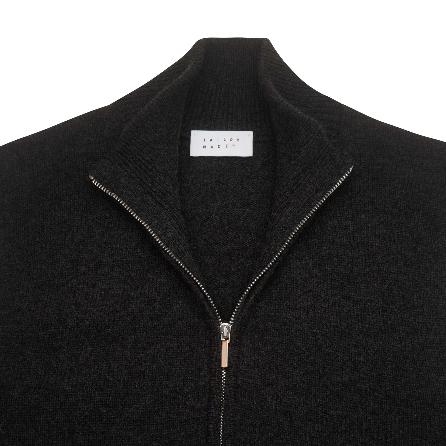 Charcoal Wool & Cashmere Sleeveless Gilet