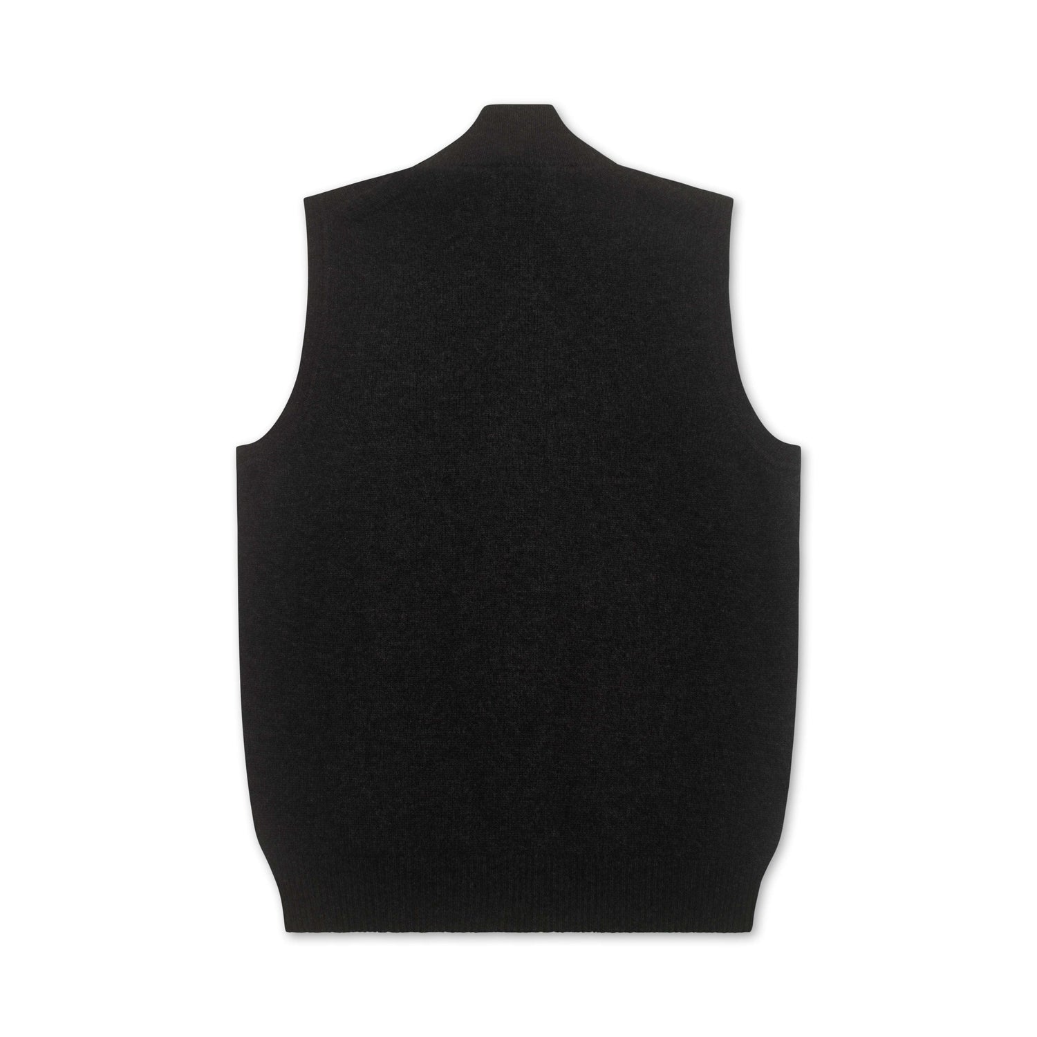 Charcoal Wool & Cashmere Sleeveless Gilet