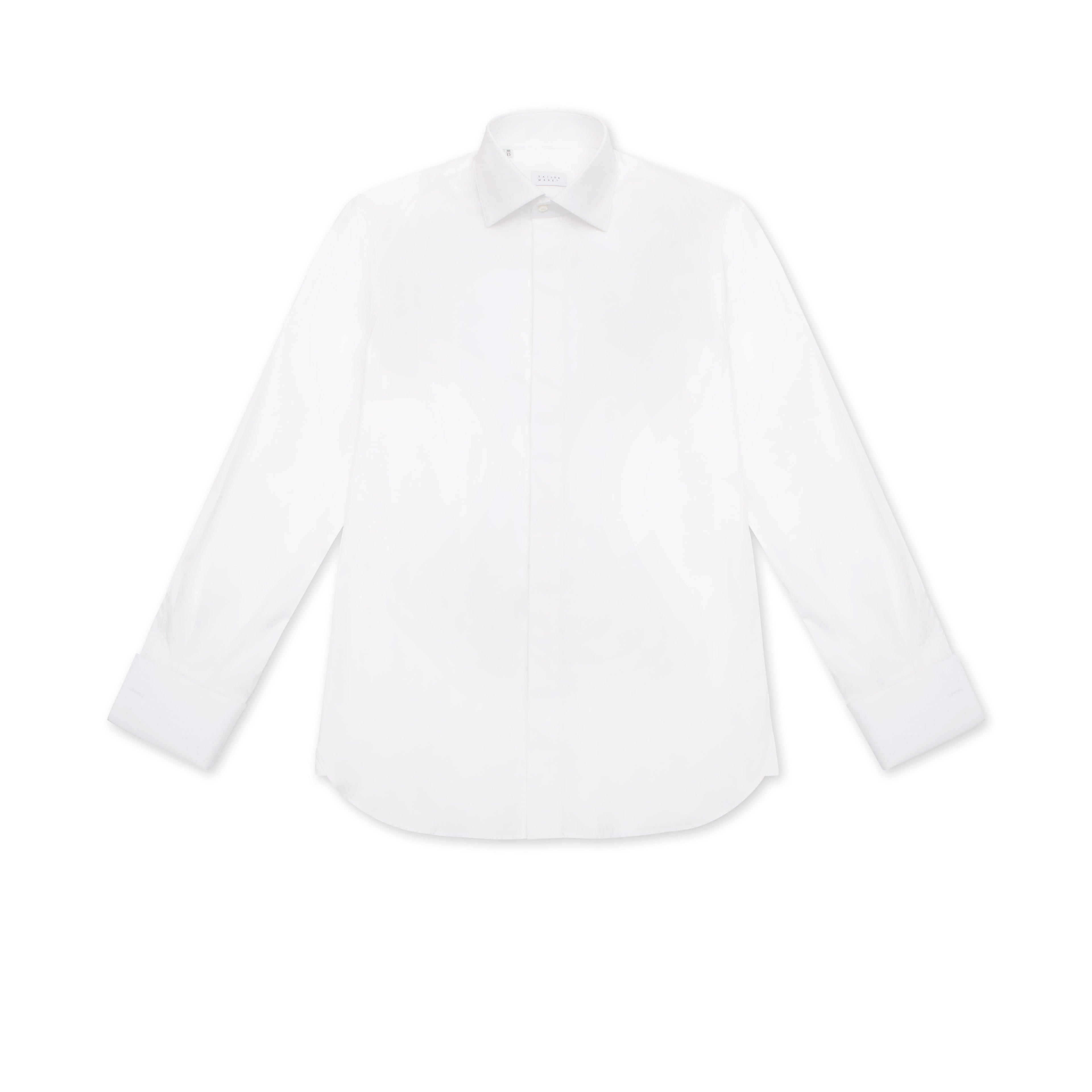 White Dinner Shirt with Fly Front