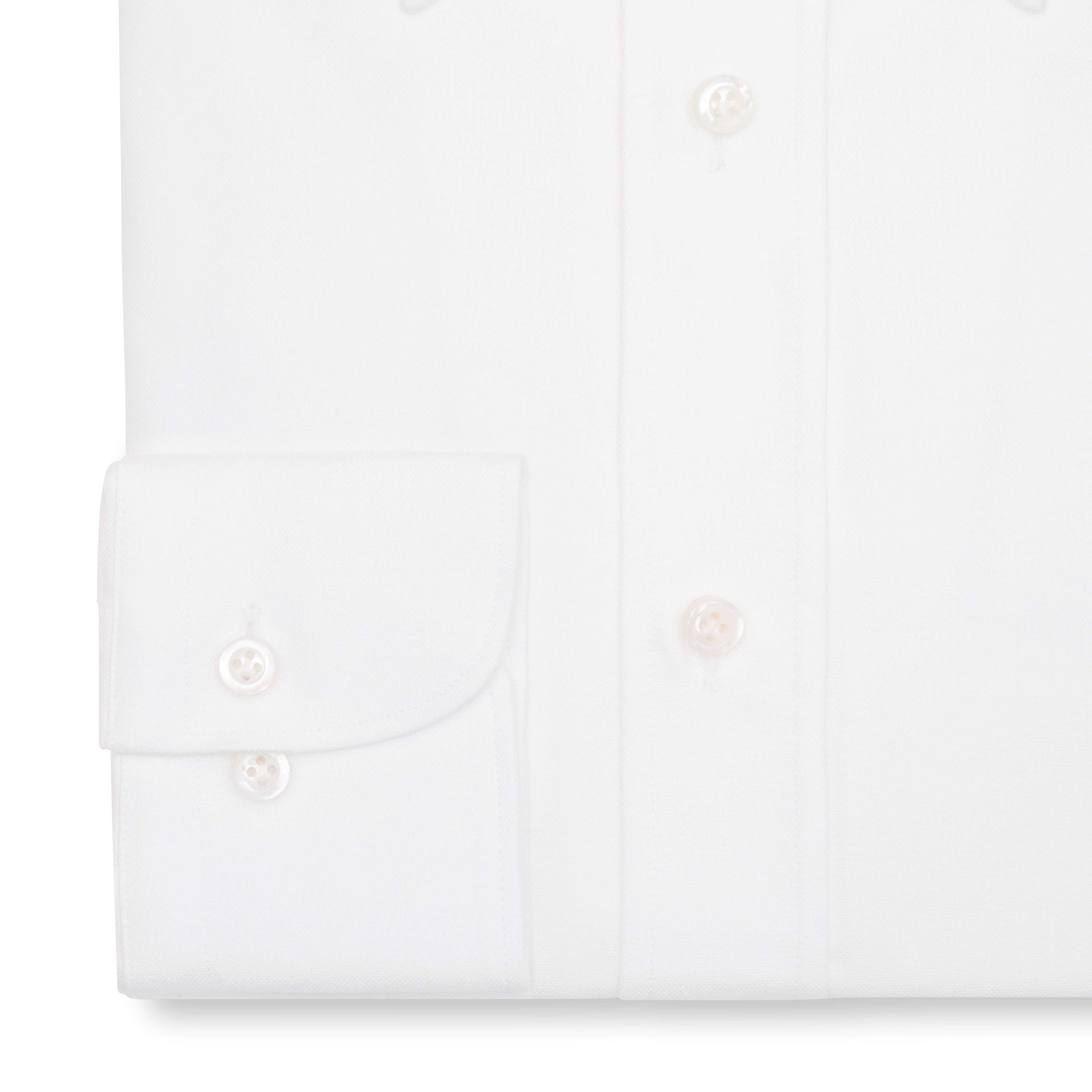White Twill Classic Collar Shirt