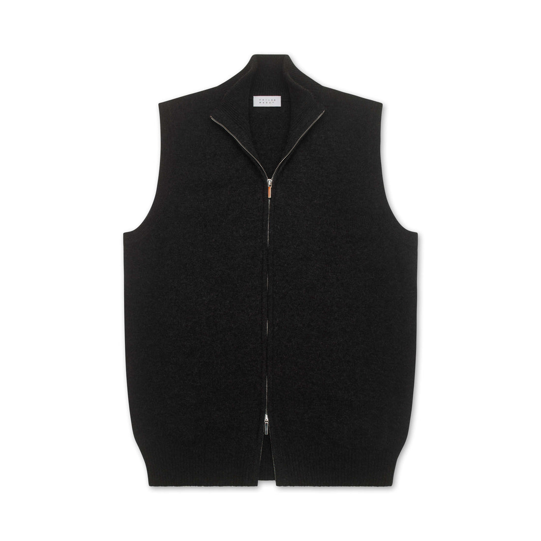 Charcoal Wool & Cashmere Sleeveless Gilet