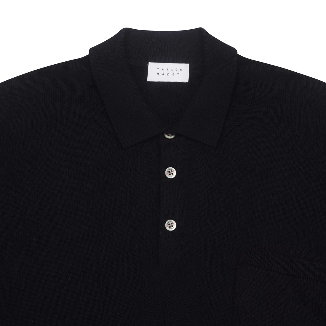 Midnight Blue Cotton & Cashmere Short Sleeve Polo