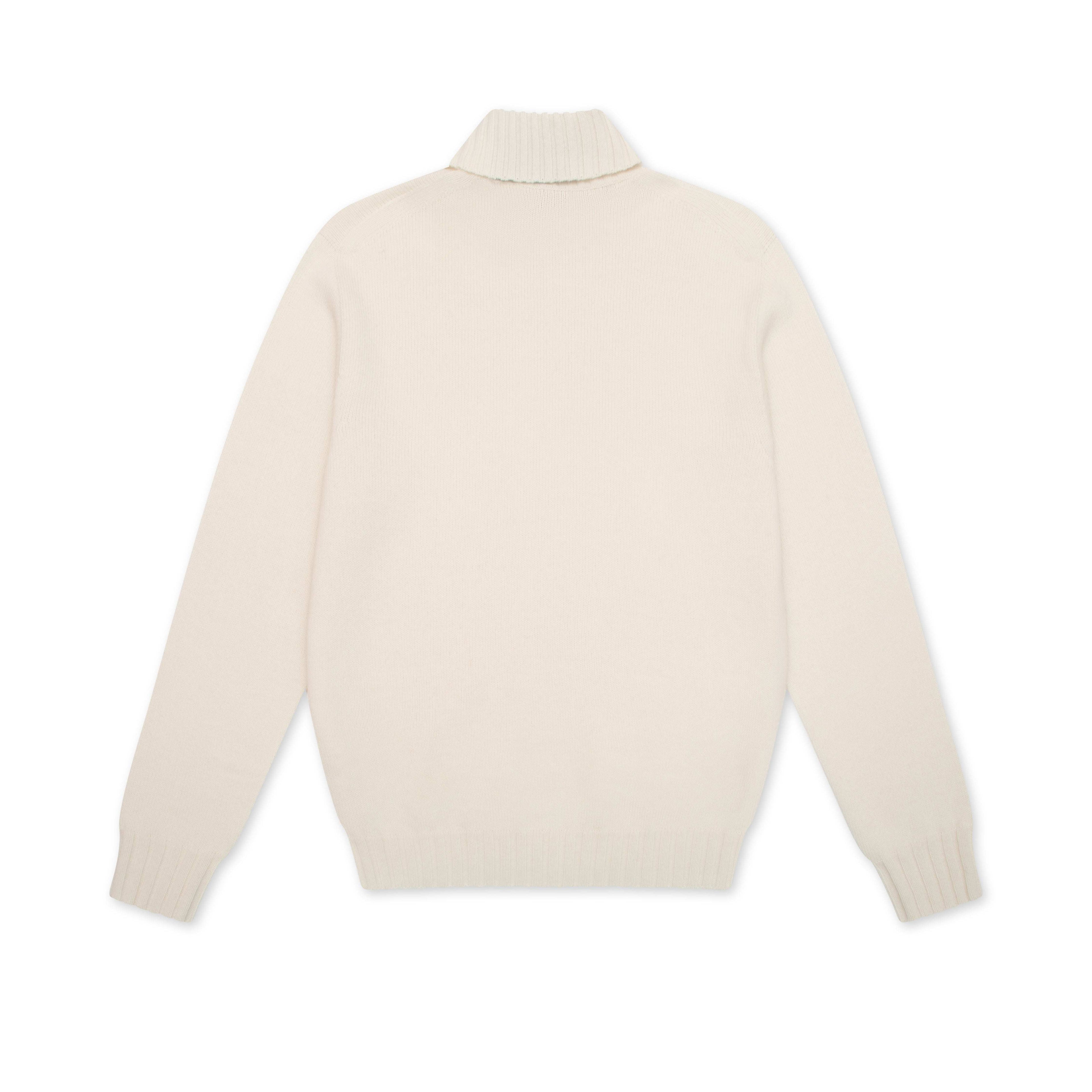 Off White Pure Cashmere Roll Neck
