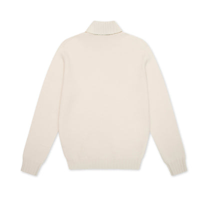 Off White Pure Cashmere Roll Neck